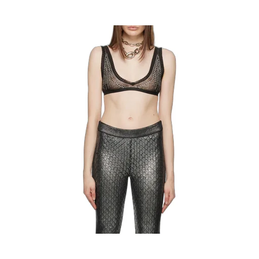 Bead-Embellished Semi-Sheer Bra