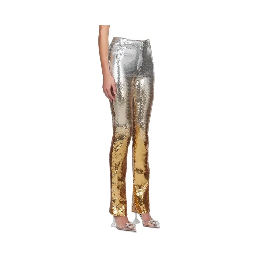 Sequin-Embellished Slim-Fit Trousers