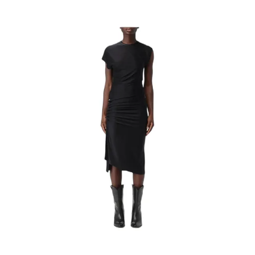 Pleated Mid-Length Dress