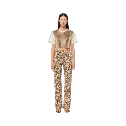 Chainmail Effect Cropped T-Shirt