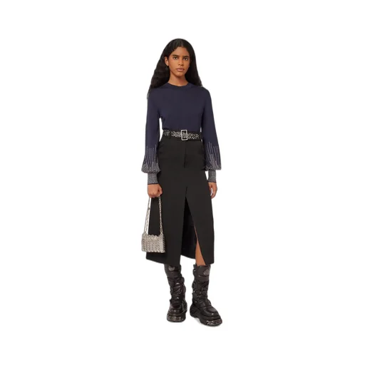 Rivet Cuff Wool Sweater