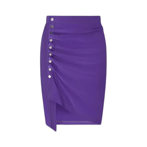 Draped Satin Mini Skirt