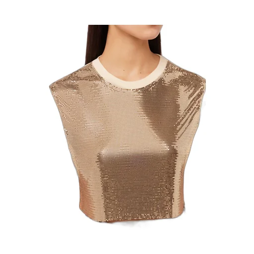 Chainmail Effect Cropped T-Shirt