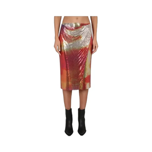 Metallic Midi Skirt