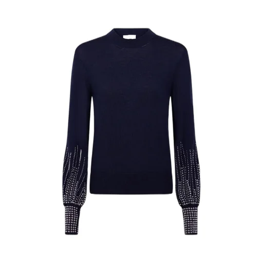Rivet Cuff Wool Sweater
