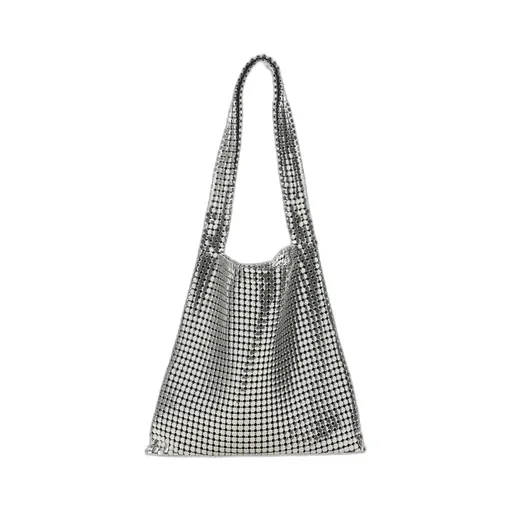Chainmail Detail Top Handle Bag