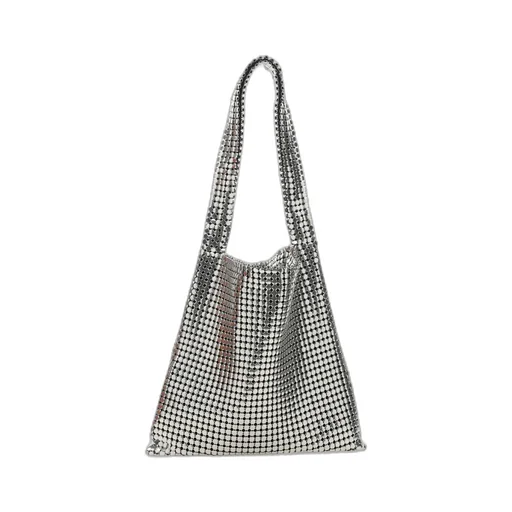 Chainmail Detail Top Handle Bag