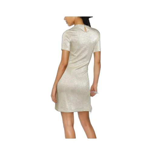 Side Buttoned Asymmetric Mini Dress