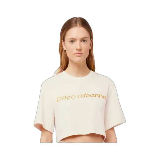 Logo Embroidered Cropped T-Shirt