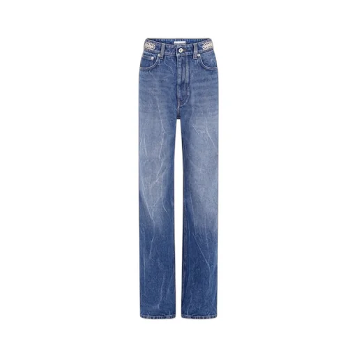 High Waist Denim Trousers