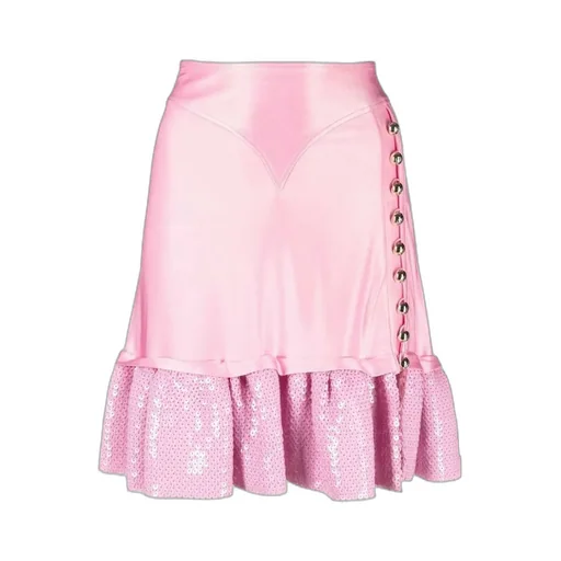 Ruffle-Trim Fitted Skirt