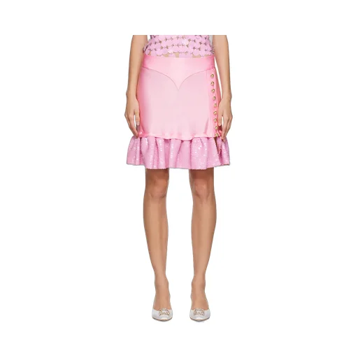 Ruffle-Trim Fitted Skirt