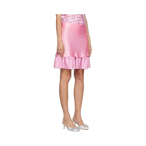 Ruffle-Trim Fitted Skirt