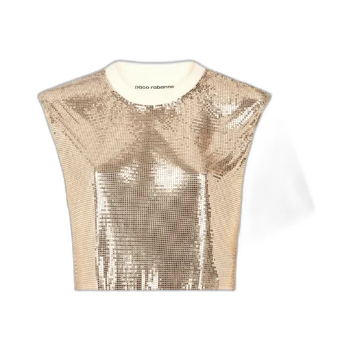 Chainmail Effect Cropped T-Shirt