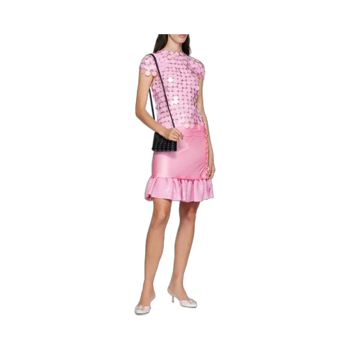 Ruffle-Trim Fitted Skirt