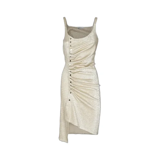 Ruched Scoop Neck Mini Dress