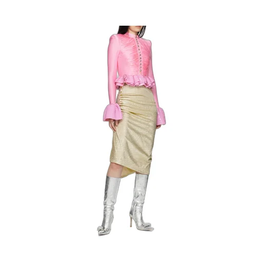 Glitter High-Waist Skirt