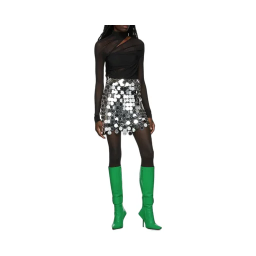 Asymmetric Circular-Disc Mini Skirt