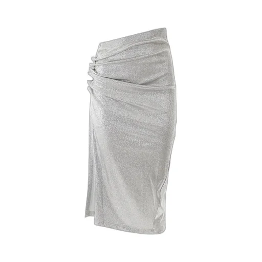 Drapped Button Skirt