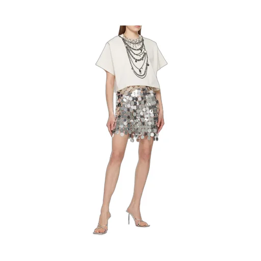 Asymmetric Circular-Disc Mini Skirt