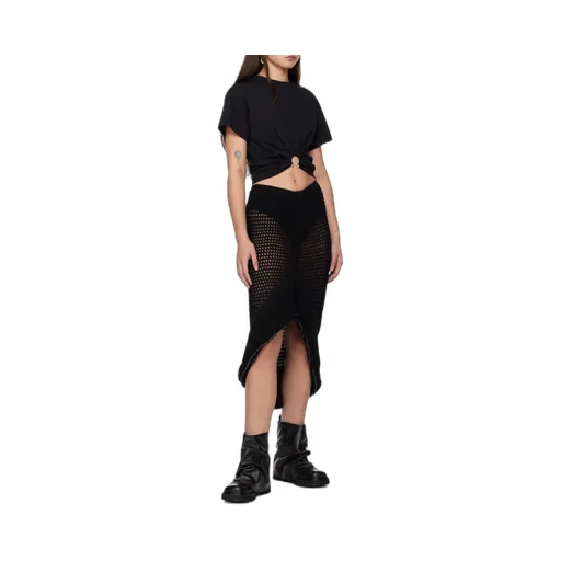 Ring Detailed Cropped T-Shirt