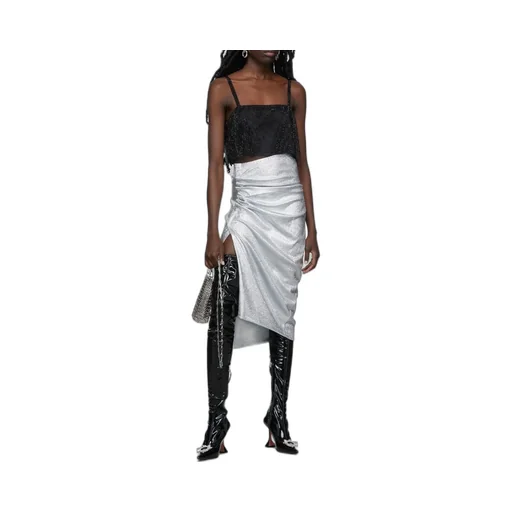 Drapped Button Skirt