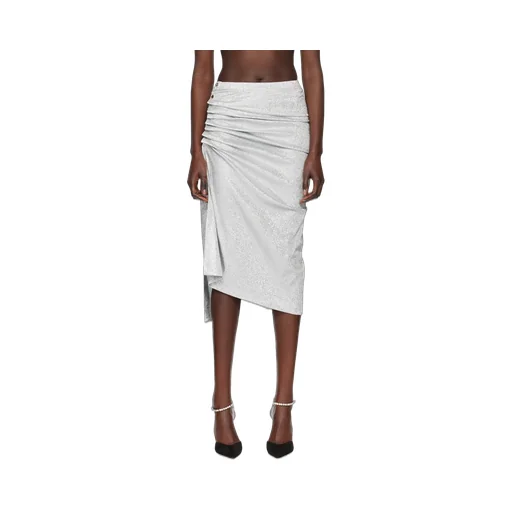 Drapped Button Skirt
