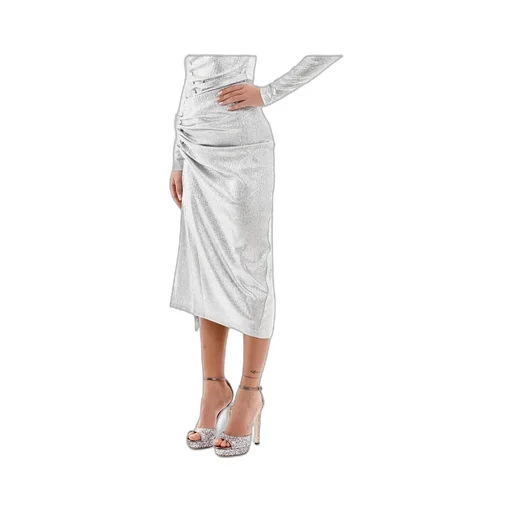 Drapped Button Skirt