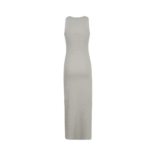 Logo Flocked Sleeveless Midi Dress