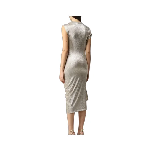 Asymmetric Ruched Midi Dress