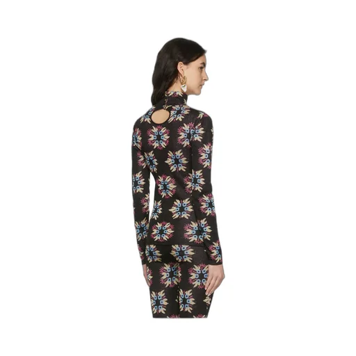 Printed Turtleneck Pullover