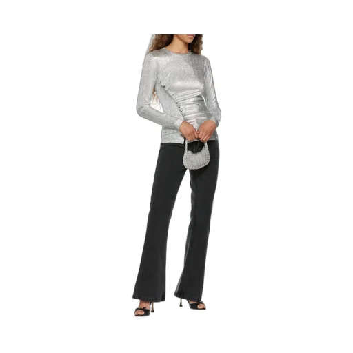 Long Sleeved Metallic Top