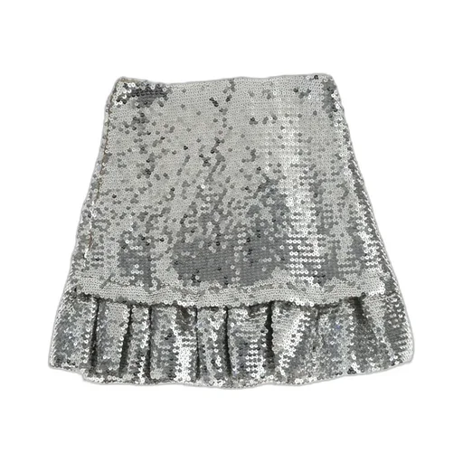 Sequin-Embellished Ruffled Mini Skirt