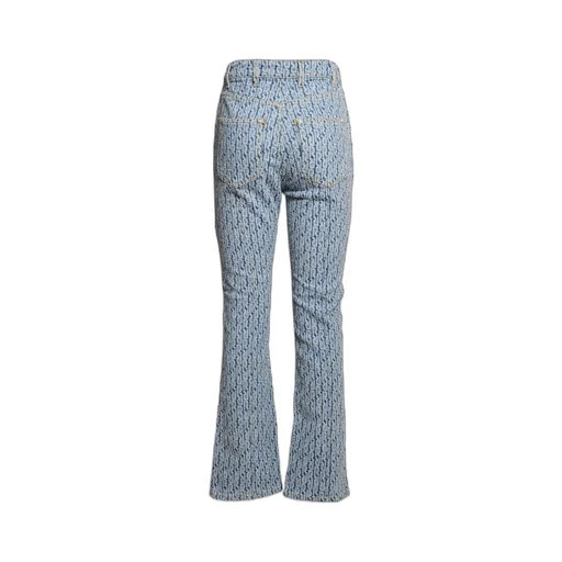 Logo Jacquard Flared Jeans