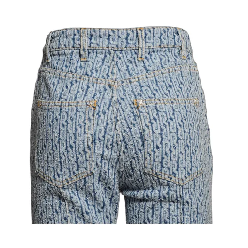 Logo Jacquard Flared Jeans