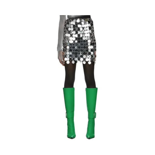 Asymmetric Circular-Disc Mini Skirt
