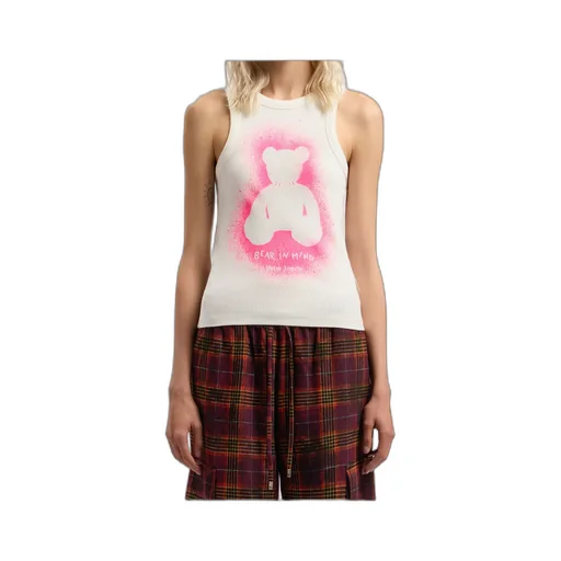 Spray Bear Ribbed Tank Top
