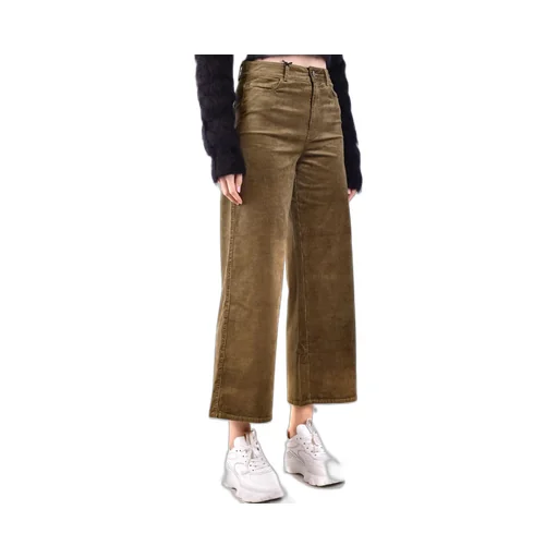 High-Waisted And Wide-Leg Denim Pants