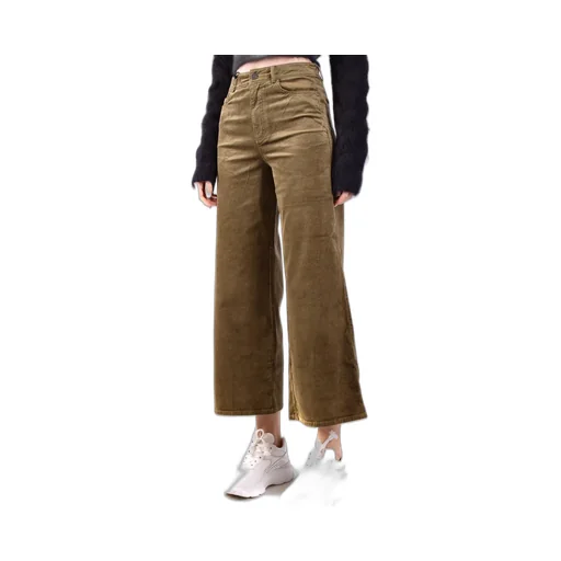 High-Waisted And Wide-Leg Denim Pants