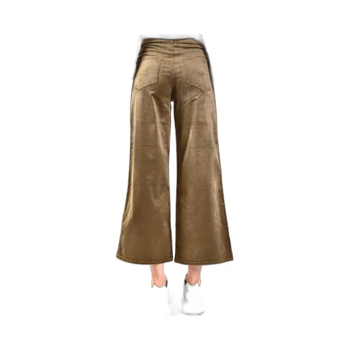 High-Waisted And Wide-Leg Denim Pants