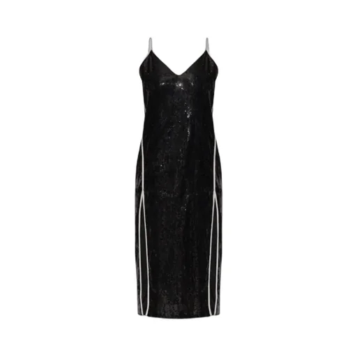 Double Slit Sequin Dress
