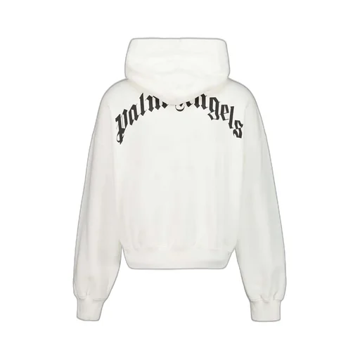 Back Curved Logo Loose Hoodie