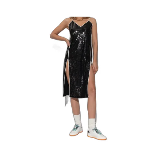 Double Slit Sequin Dress