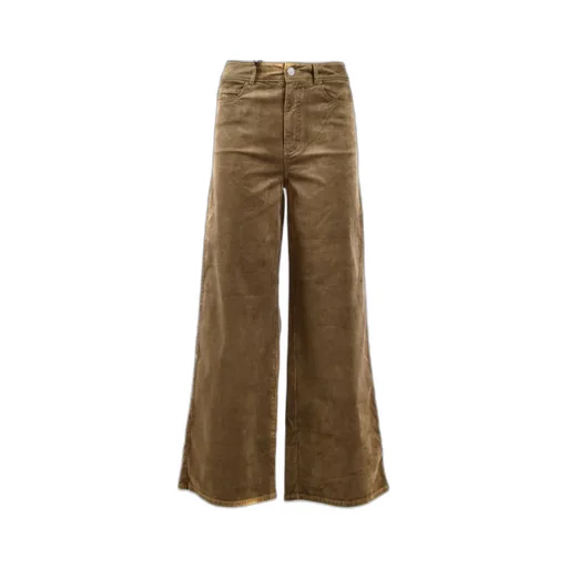 High-Waisted And Wide-Leg Denim Pants