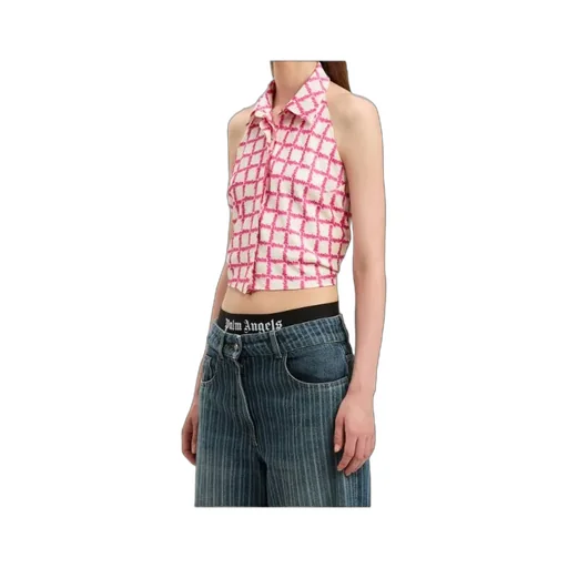 Lapel Sleeveless Shirt