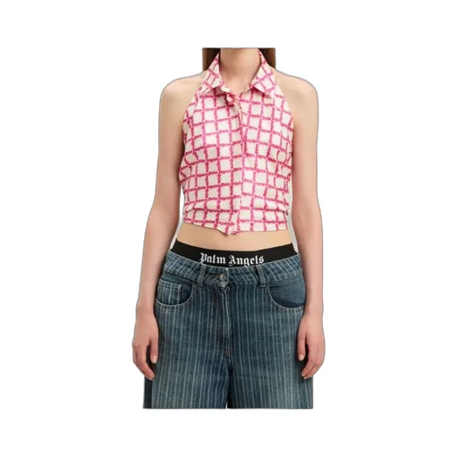 Lapel Sleeveless Shirt