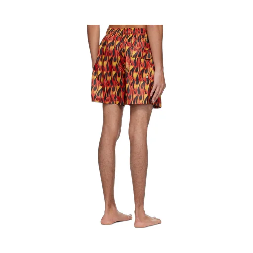 Flame-Print Swim Shorts