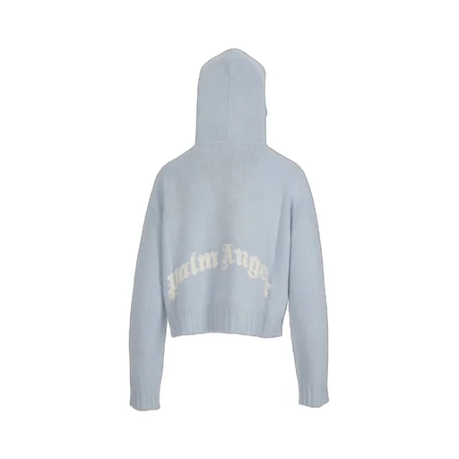 Curved Logo Knitted Hoodie