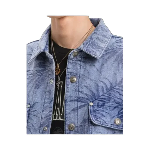 Palm Jacquared Denim Shirt
