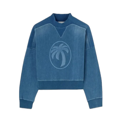 Oval Palm Lasered Crewneck Sweatshirt